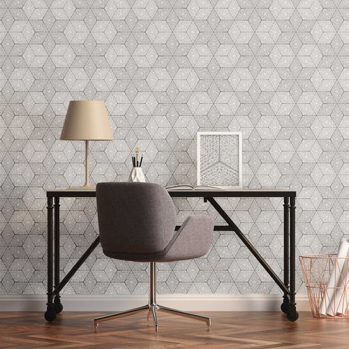 Moderne Tapete - RINALDO - Equipo DRT - mit geometrischen Motiven / 3D-Effekt