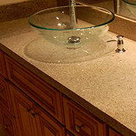 Steinarbeitsplatte - TAN - iCoat - Verbundwerkstoff / Epoxid / beige