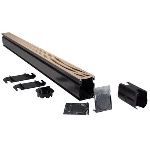 Gitter-Abflussrinne - Slim Kit - NDS - Schlitz / PVC / Pflaster