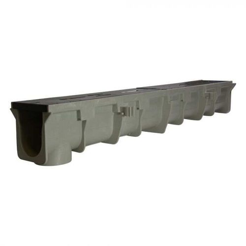 Abflussrinne / zentrale Schlitz - Dura  - NDS - mit Neigung / HDPE / für Geschäftsgebäude