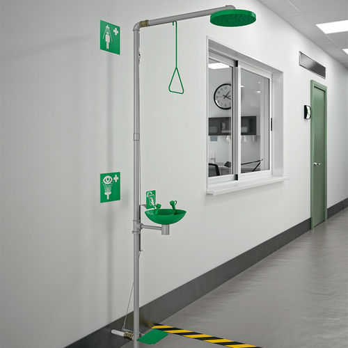 Aufbau-Duschsystem - 9203 - DELABIE - modern / für Gewerbegebrauch / mit Duschkopf auf Duschsäulen