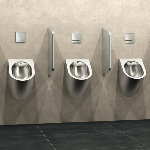 Edelstahl-Urinaltrennwand - LISO XL - DELABIE - für öffentliche Sanitäreinrichtungen / antibakteriell