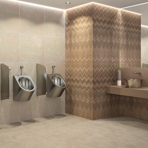 Edelstahl-Urinal - DELTA  - DELABIE - wandmontiert / bakteriostatisch / für öffentliche Sanitäreinrichtungen