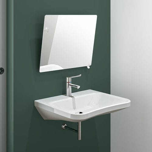 Wandmontierter Spiegel für Badezimmer - 510202 series - DELABIE - für öffentliche Sanitäreinrichtungen / modern / rechteckig