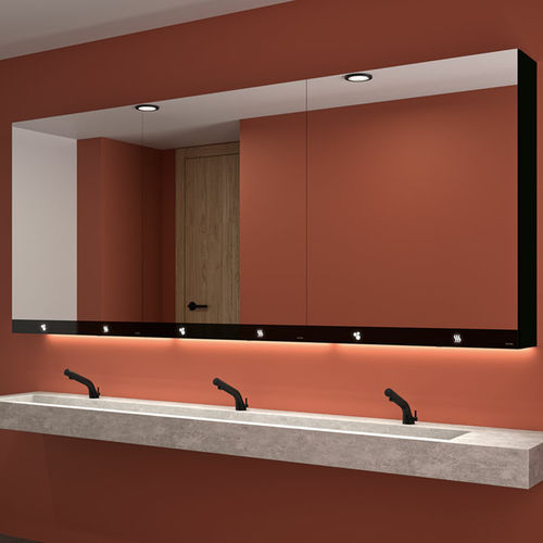 Wandmontierter Spiegel für Badezimmer - 51020 series - DELABIE - für Gewerbegebrauch / modern / rechteckig