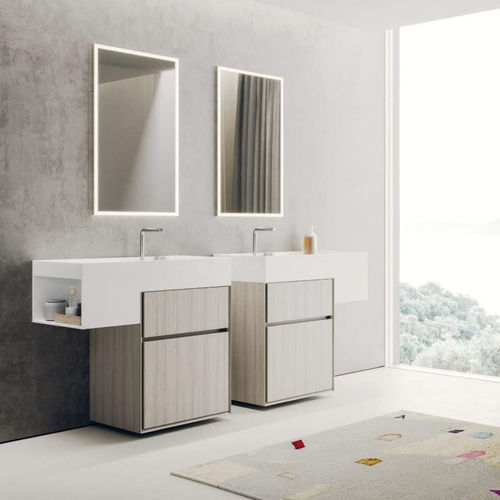 Wandhängender Waschtisch-Unterschrank - L+05 - novello - Holz / modern / ohne Tür