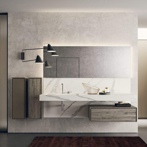 Freistehender Waschtisch-Unterschrank - L+07 - novello - Holz / modern / mit Tür