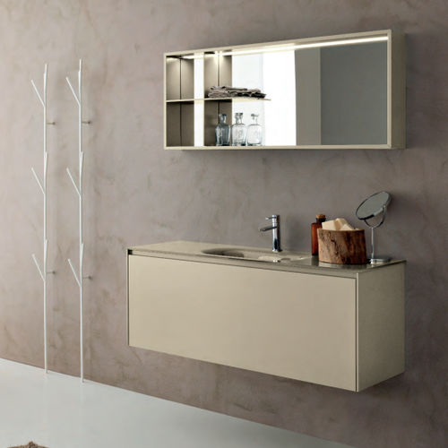 Wandhängender Waschtisch-Unterschrank - G12 - novello - HPL / modern / ohne Tür