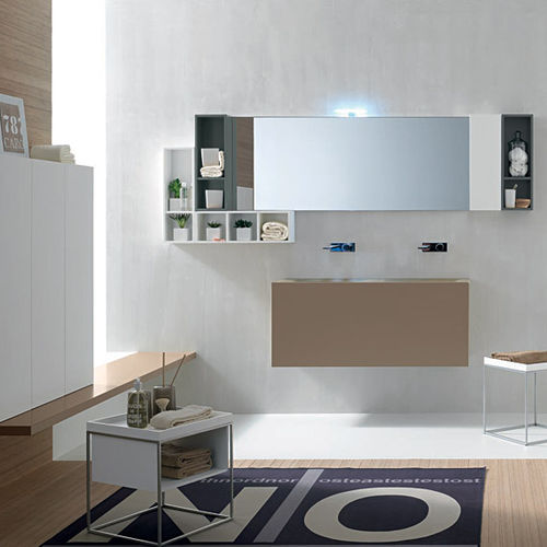 Doppelter Waschtisch-Unterschrank - C11 - novello - wandhängend / Holz / modern