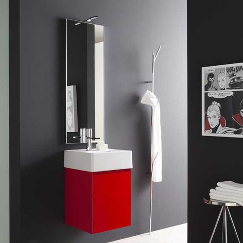 Wandhängender Waschtisch-Unterschrank - G06 - novello - Holz / HPL / modern