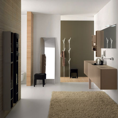 Wandhängender Waschtisch-Unterschrank - C02 - novello - Holz / modern / mit Tür