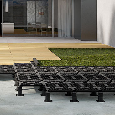 Doppelboden für Außenbereich - GRAVITYSYSTEM - IMPERTEK Srl - Polypropylen / hochbelastbar / windfest