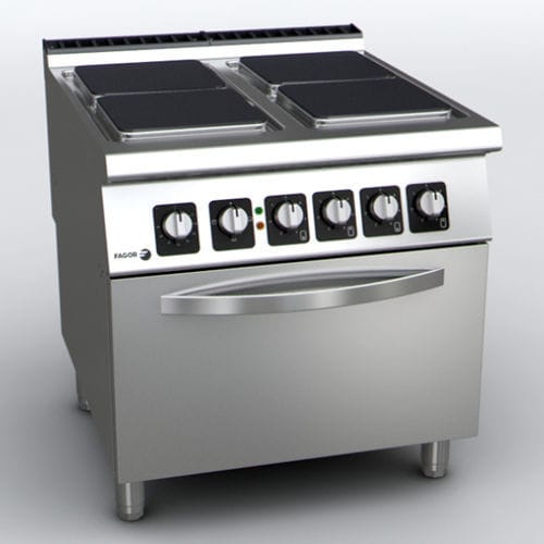 Elektrischer Herd - C-E941 - FAGOR INDUSTRIAL - Profi / mit 4 Kochfeldern / mit 1 Ofen