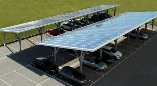 Carport für Gewerbegebrauch - SMARTPARK - Mprime by martifer solar - mit Solarpaneel / Metall