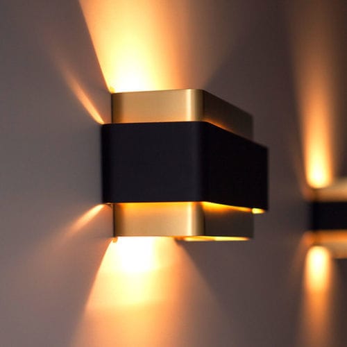 Wandleuchte / Art Deco-Stil - AMB - atelier moderniste - für den Innenraum / Aluminium / rechteckig