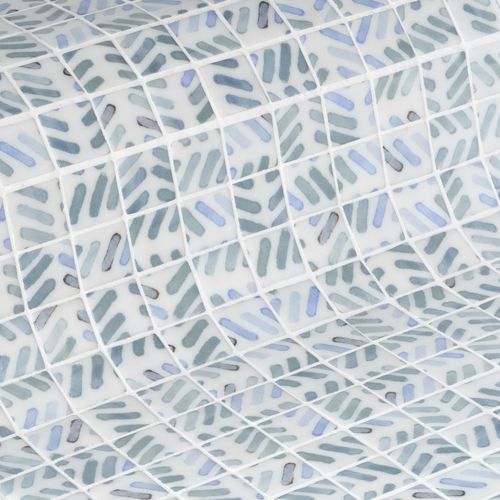 Glasmosaikfliese - STROKES 25 - EZARRI MOSAICO - matt / für Außenbereich / für Pool