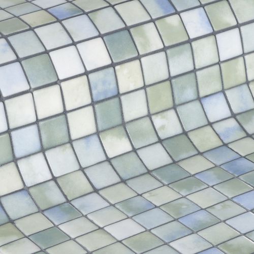 Glasmosaikfliese - FLUID 25 - EZARRI MOSAICO - matt / für Außenbereich / für Pool