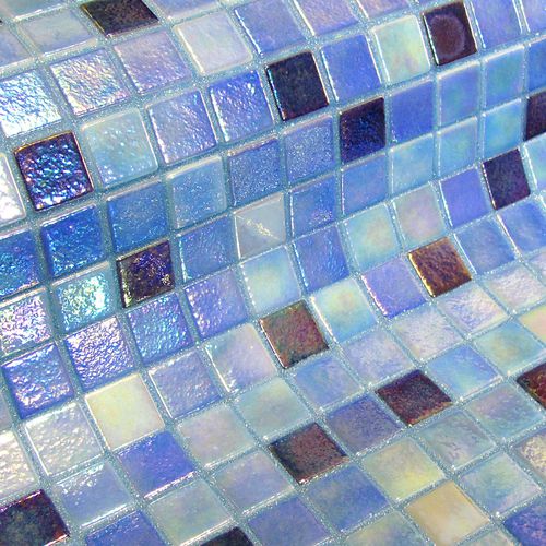 Glasmosaikfliese - DELPHINUS 25 - EZARRI MOSAICO - glänzend / für den Innenraum / für Außenbereich