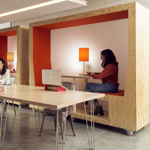 Schreibtisch für Open Space - NOMADE L&S  - iwoodlove - originelles Design / Holz / für Gewerbegebrauch