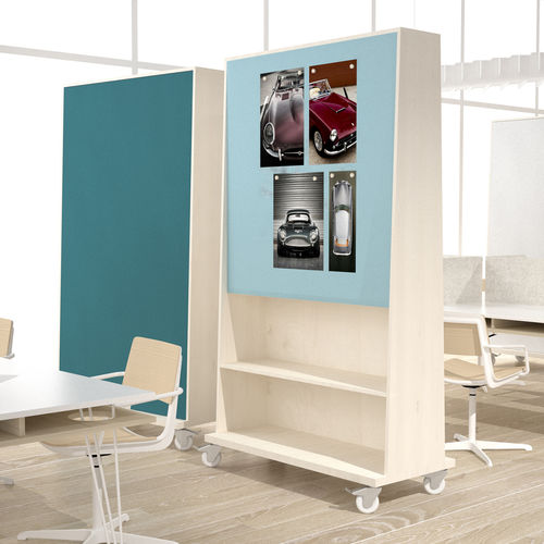 Abnehmbare Trennwand - NOMADE  - iwoodlove - modular / Holz / Stoff