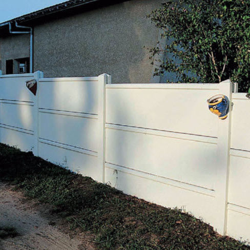 Plattenzaun - ALKERN - für Wohnhaus / Beton / modular