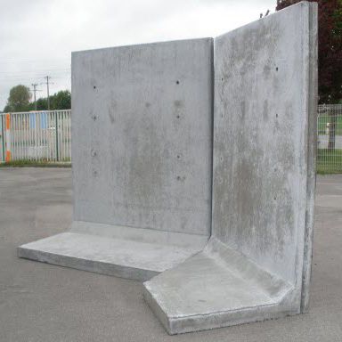 Stahlbetonmauer - ANGLE - ALKERN - Fertigbau / mit modularen Platten