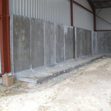Stahlbetonmauer - L - ALKERN - Fertigbau / mit modularen Platten