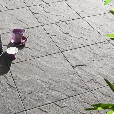 Betonplattenbelag - ONDÉANE - ALKERN - für Garten / texturiert / auf Stelzlager