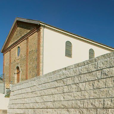 Beton-Stützmauer - DARMUR - ALKERN - Fertigbau / für Gartenzäune / in Steinoptik