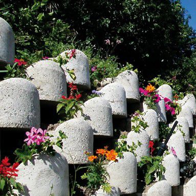 Beton-Stützmauer - ATALUS - ALKERN - modular / Fertigbau / für Gartenzäune