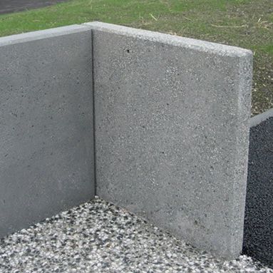 Stahlbeton-Stützmauer - L - ALKERN - modular / Fertigbau / für Gartenzäune