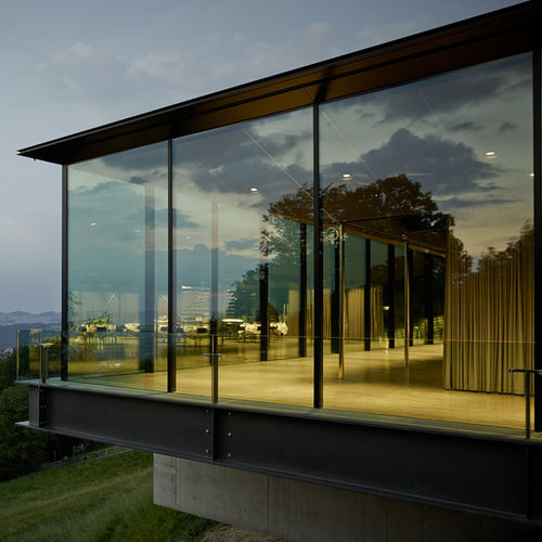 Glasschiebetür - BERN - AIR-LUX - Aluminium / mit Doppelverglasung / isolierend