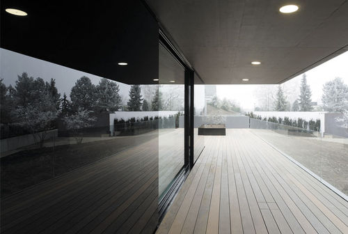 Glasschiebetür - ZURICH - AIR-LUX - Aluminium / mit Doppelverglasung / isolierend
