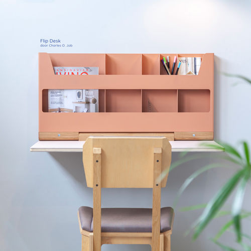 Schreibtisch für Open Space - Flip - VIJ5 - wandmontiert / modern / Eiche