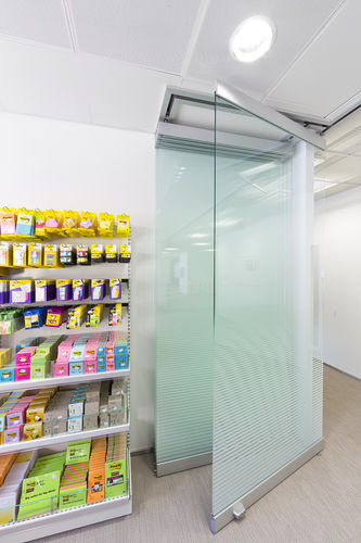 Abnehmbare Trennwand - TKS - Wallenium - mit Glasfront / Aluminium / Büro