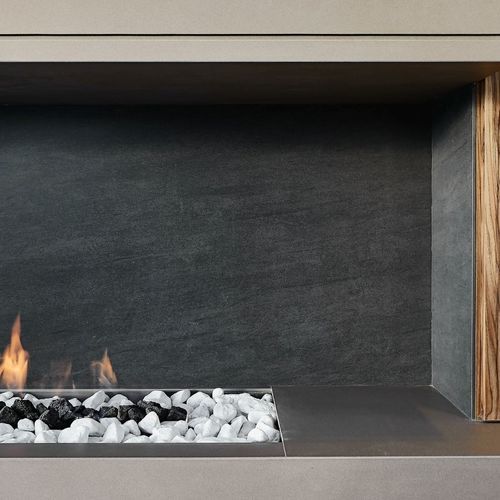 Dekorplatte für Fassadenverkleidung - Basalt Black - NEOLITH - wandmontiert / Verkleidung / UV-resistent