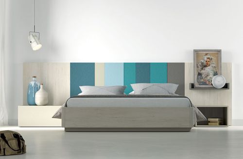 Doppelbett - AW - Lagrama - modern / Kopfteil / mit Nachttisch