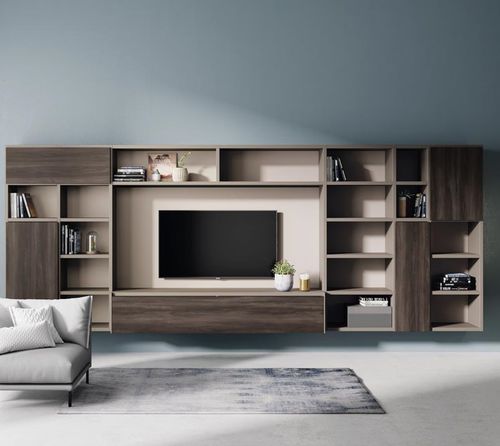 Moderne Wohnwand - ADDBOX - Lagrama - Holz