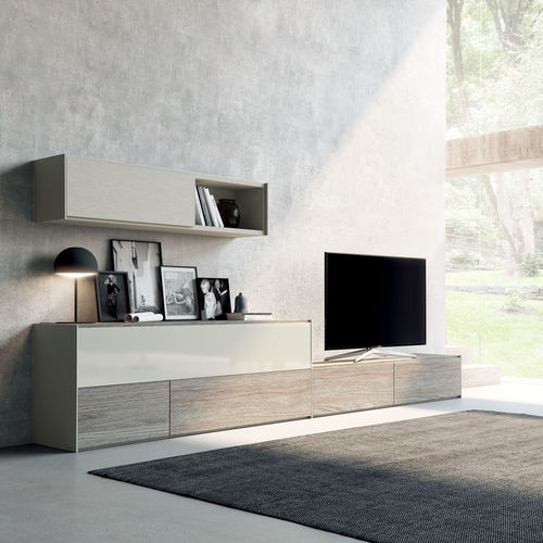 Moderne Wohnwand - BREDA 2 - Lagrama - Holz