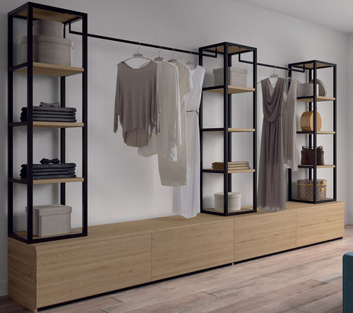 Moderner begehbarer Kleiderschrank - ILUSIÓN - Sistema Midi - Holz / Aluminium