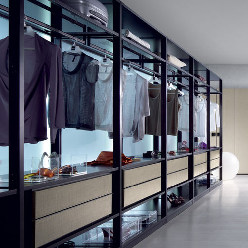Begehbarer Kleiderschrank / Eck - PROFILE 9 - Sistema Midi - modern / lackiertes Holz / Metall