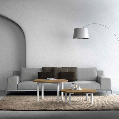 Moderner Couchtisch - CENTRIC  - Sistema Midi - lackiertes Holz / lackiertes Glas / Keramik