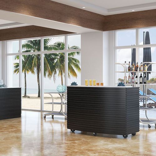 Barschrank für Gewerbegebrauch - VISTA - SICO - modern / Holzfurnier / Edelstahl