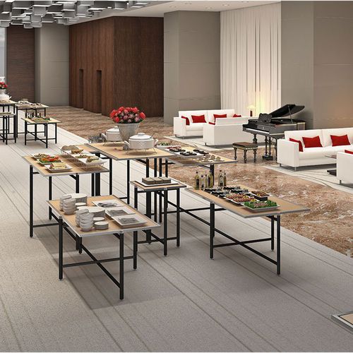Moderner Esstisch - DIAMOND CROSS - SICO - Hochdrucklaminat / Gestell aus Stahl / rechteckig