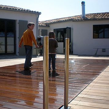 Verstellbarer Schwimmbeckenboden / Holz - LES BOIS FLOTTAIS - AQUALIFT INDUSTRIE