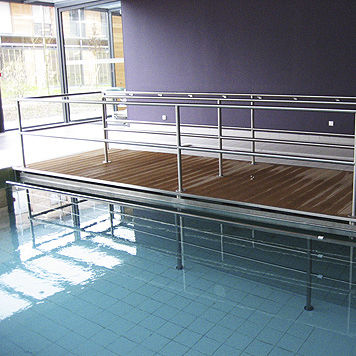 Verstellbarer Boden / für Hydrotherapieschwimmbäder - CLINIQUE DU BOURGET - AQUALIFT INDUSTRIE