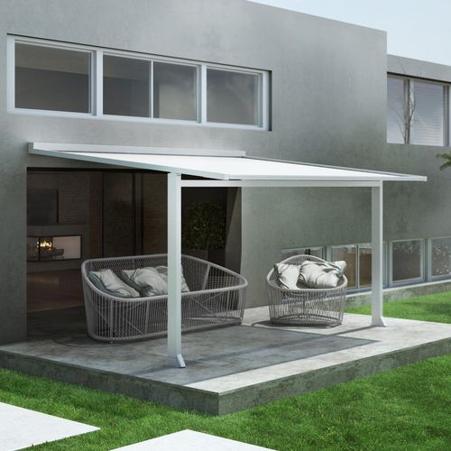 Angebaute Pergola - SCREEN - IL CEPPO - Aluminium / PVC Faltdach
