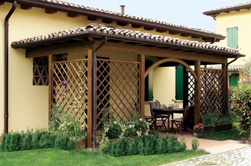 Angebaute Pergola - WENDYPIU - IL CEPPO - Holz / Holzdach