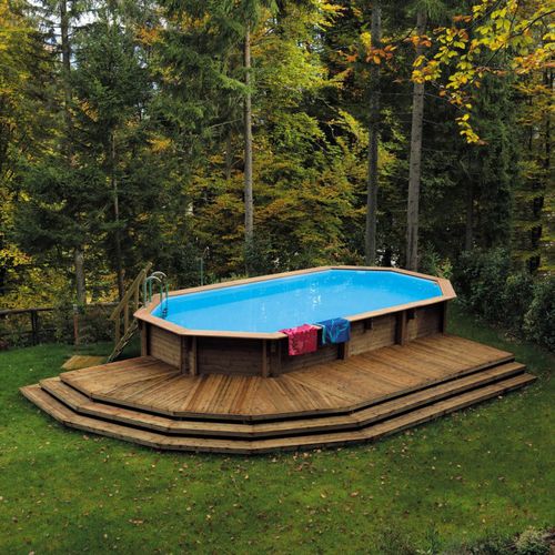 Schwimmbecken für Außenbereich - IL CEPPO - zum Aufstellen / Holz