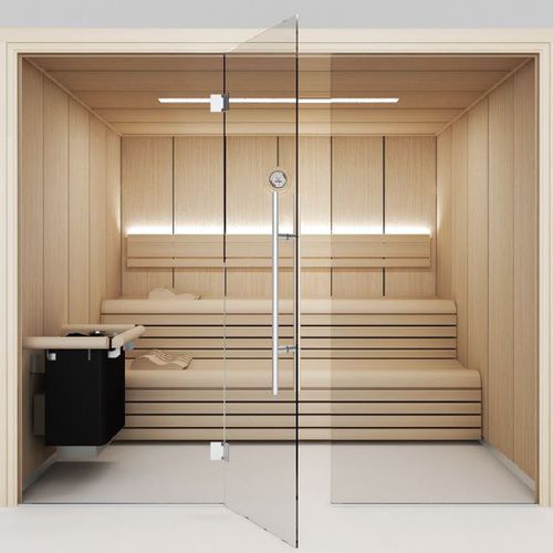 Finnische Sauna - INNSBRUCK - ASTRALPOOL - für Privatgebrauch / Holz / Hartglas
